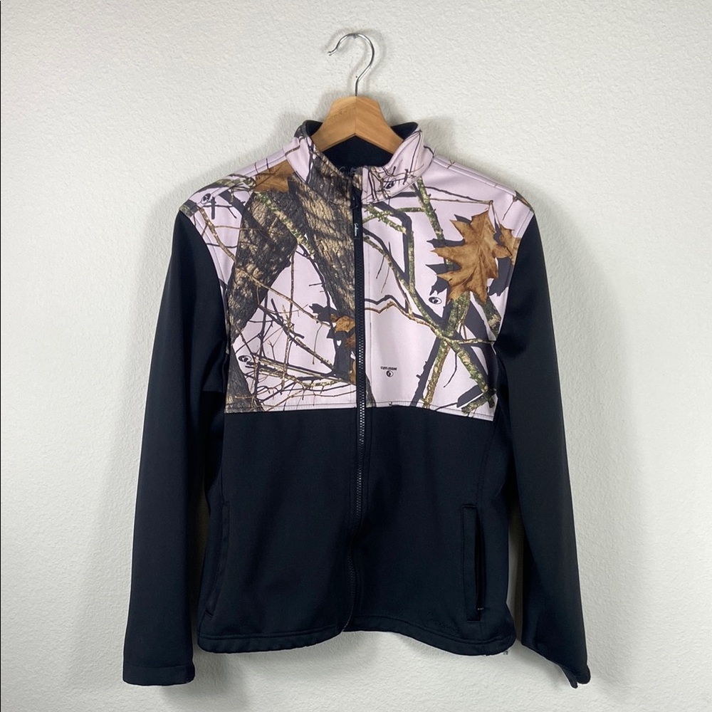 Gander Mountain Mossy Oak Camouflage Black Jacket Size M